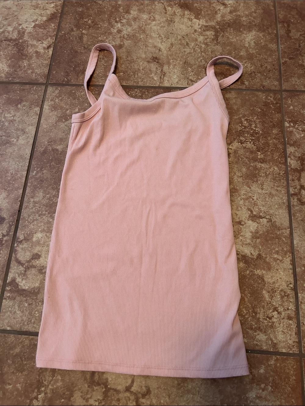 No Boundaries Pink Ribbed Tank Top